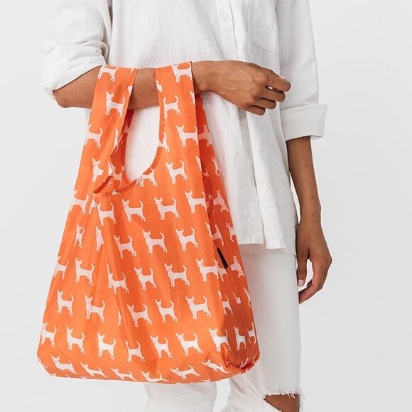 BAGGU Orange Chihuahua Reusable Eco Shopping Bag Tote Purse Standard Size - Picture 16 of 16